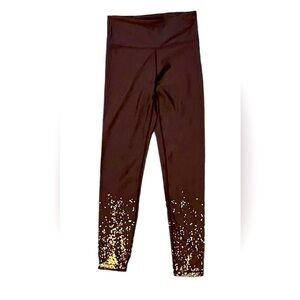 Marika Flex Deluxe Dry Wik 27” Medium Athletic Leggings Chocolate Plum NWT